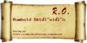 Rumbold Oktávián névjegykártya